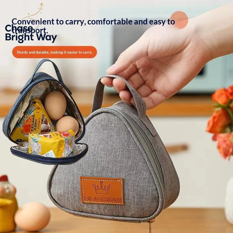 Triangle Insulated Food Bag – Thermal Pouch for Onigiri & Lunch