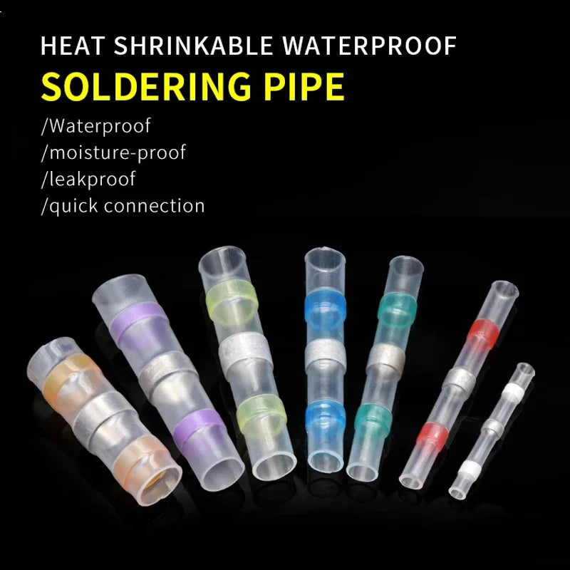 Waterproof Heat Shrink Solder Wire Connectors 50–300 Pc Set