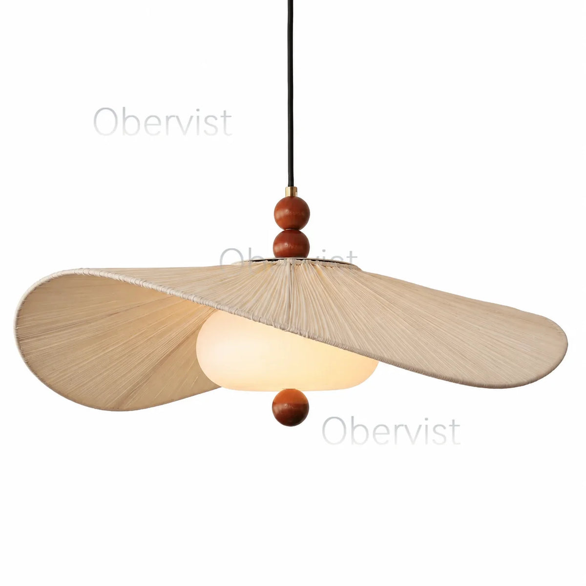 Wabi Sabi Wood Glass Pendant Chandelier – E27 Retro Hanging Light