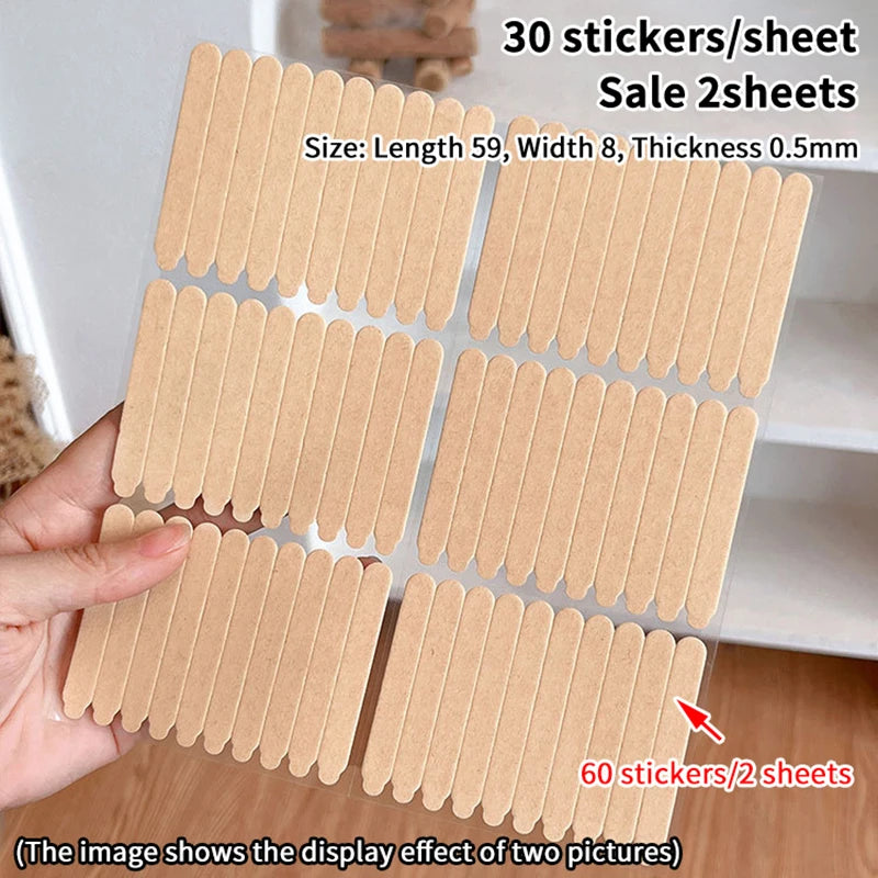 60/66pcs Clear Double-Sided Tape Dots for Nail Art Display