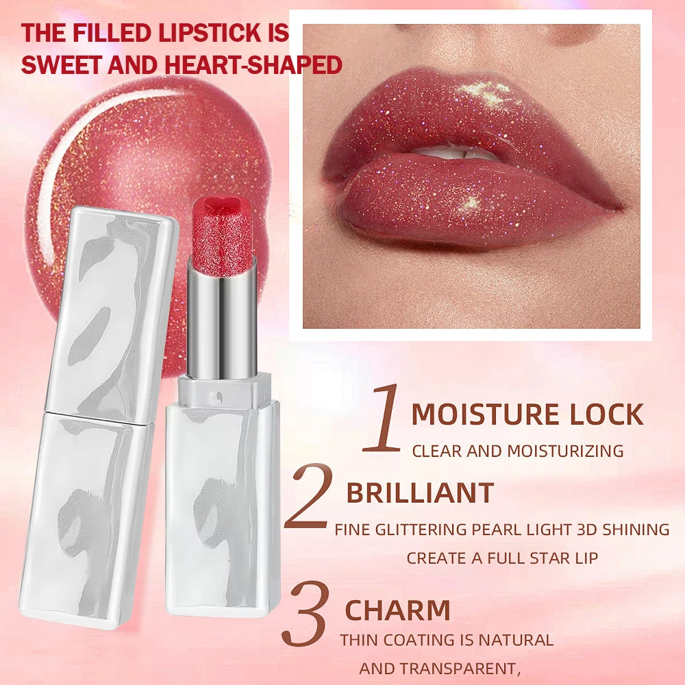 Zaidoc Heart Jelly Lip Gloss Balm – 4 Colors, Shiny & Hydrating