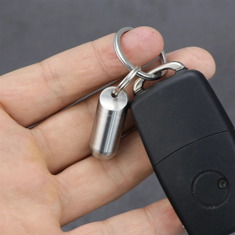 Waterproof Stainless Steel Capsule Pill Case – Mini EDC Holder