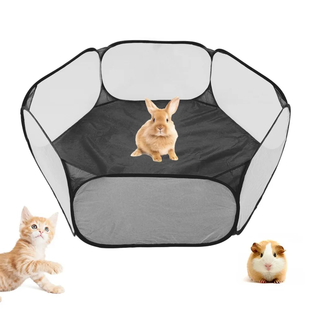 Foldable Small Animal Playpen – Breathable Mesh Pet Play Area