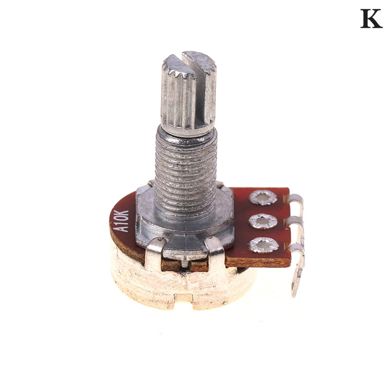 Splined Mini Potentiometer A/B Guitar Bass Tone Volume Pot