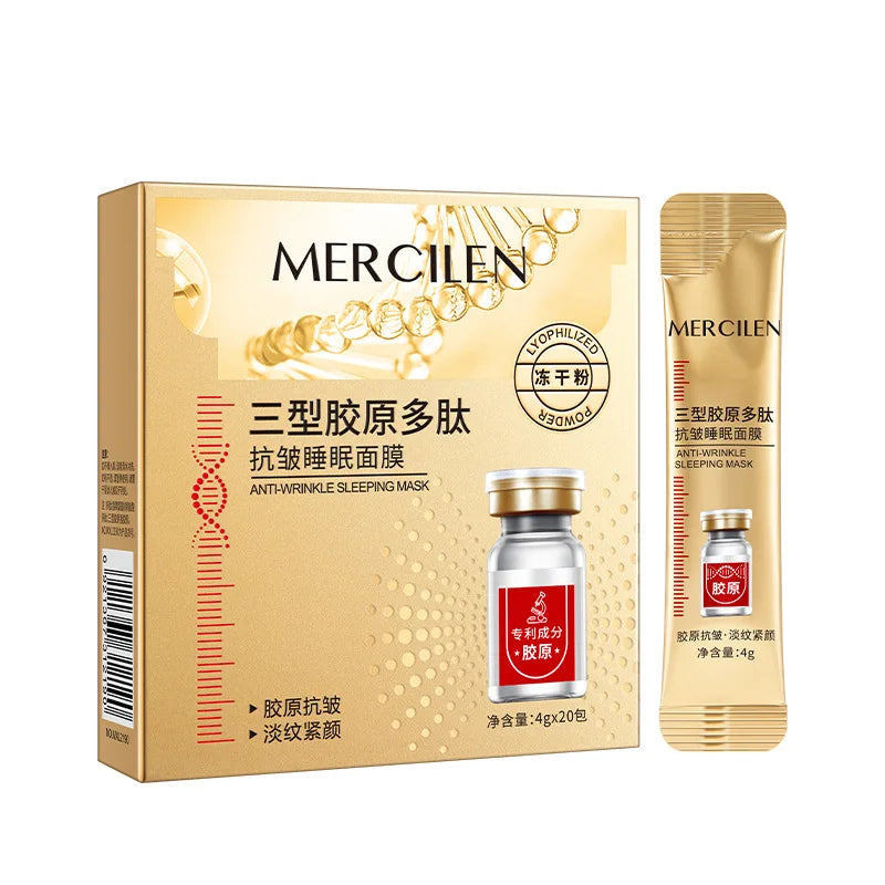 20-Pack Collagen Polypeptide Overnight Sleeping Face Masks