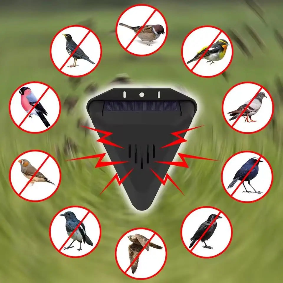 Solar Bird Repeller – 13-Mode Outdoor Animal Deterrent Device