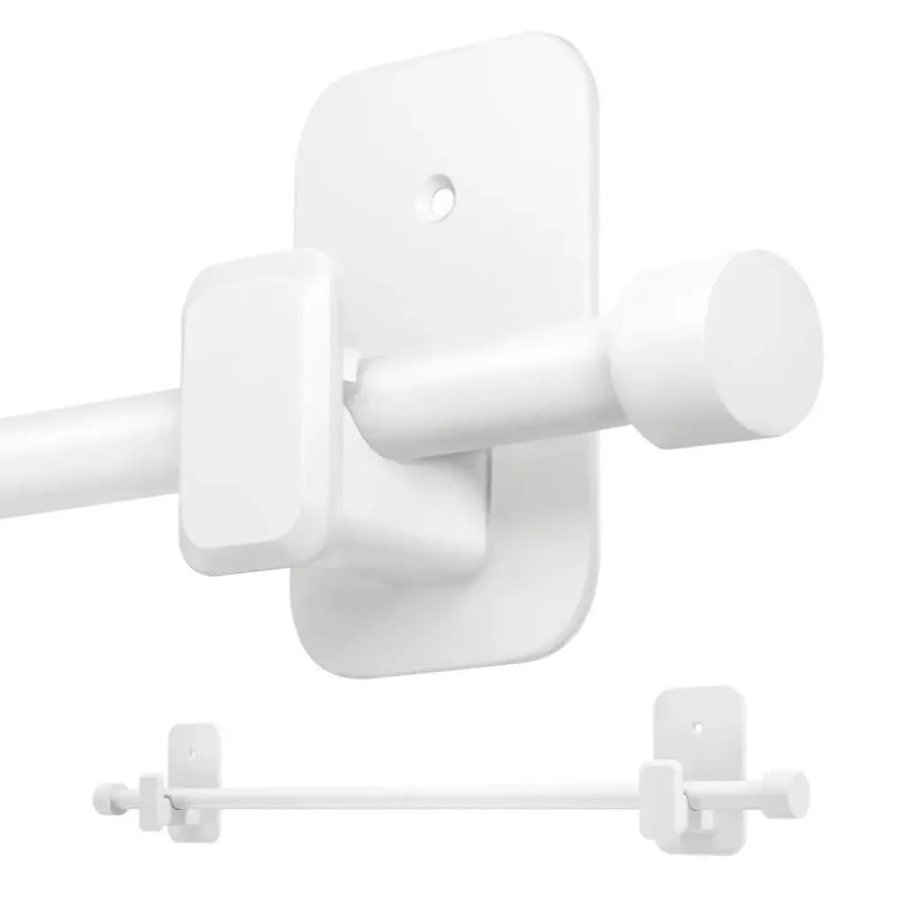 Self-Adhesive Curtain Rod Brackets | No-Drill Holders 2-Pack