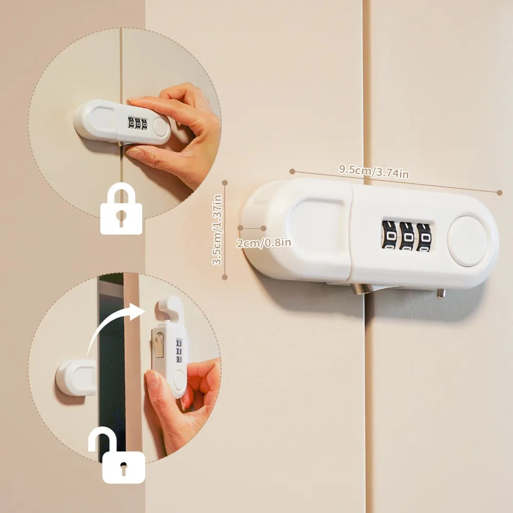 Child Safety Cabinet & Drawer Lock – Adhesive Plastic Lock