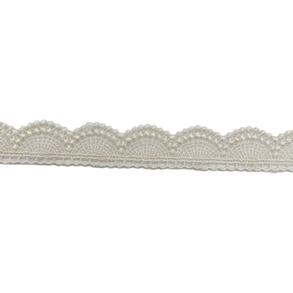 15 Yards Embroidered Lace Trim – Scallop Edge, 10 Colors