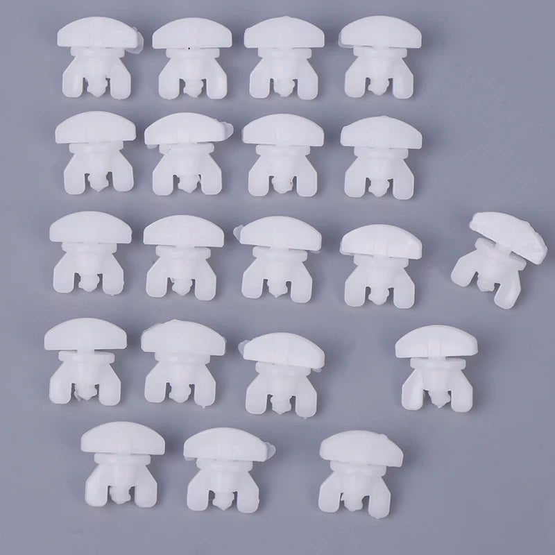 20-Pack White Plastic Curtain Track Stoppers & Drapery Gliders
