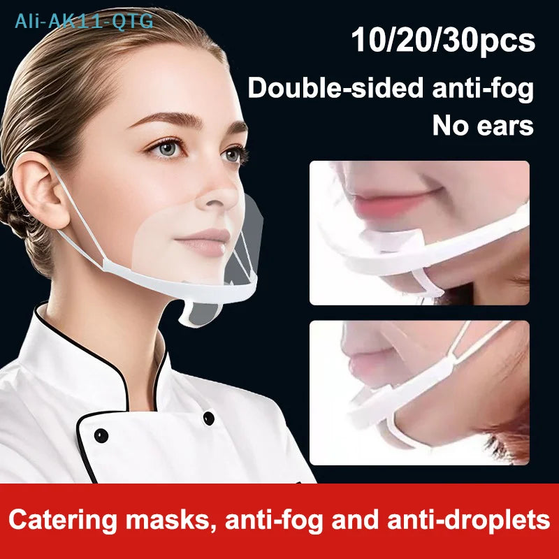 Reusable Transparent Anti-Fog Face Shield Cover – 10/20/30 Pk
