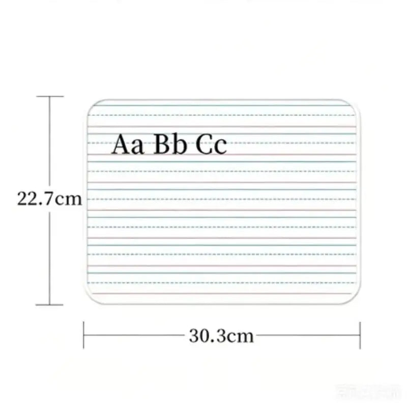 Kids Lined Dry Erase Whiteboard | 3-Grid Handwriting Practice Board