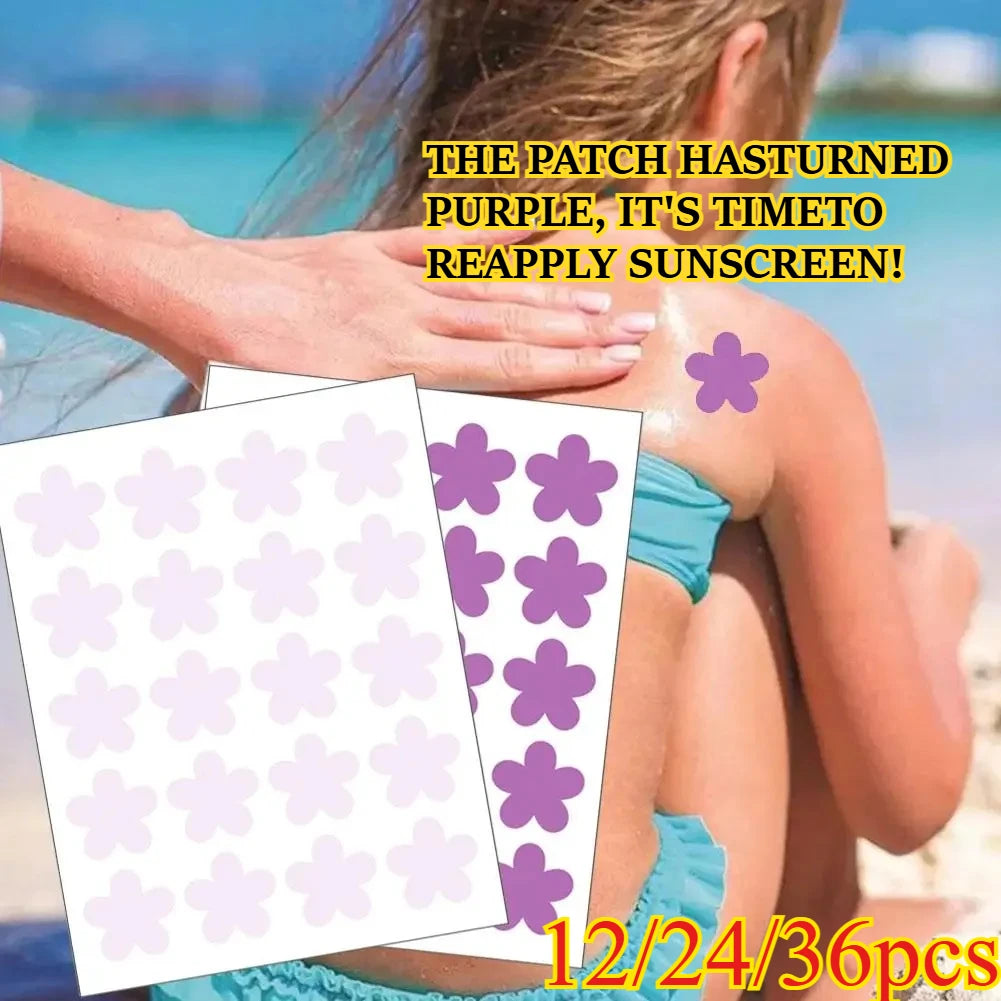UV Detection Patches – Sunscreen Reminder Stickers 12/24/36 Pack
