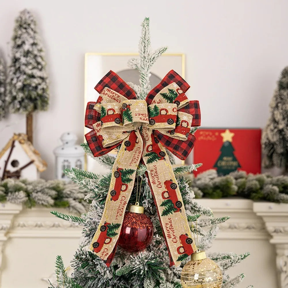 Velvet Wine Red Bowknot Christmas Tree Ornament | Xmas Décor