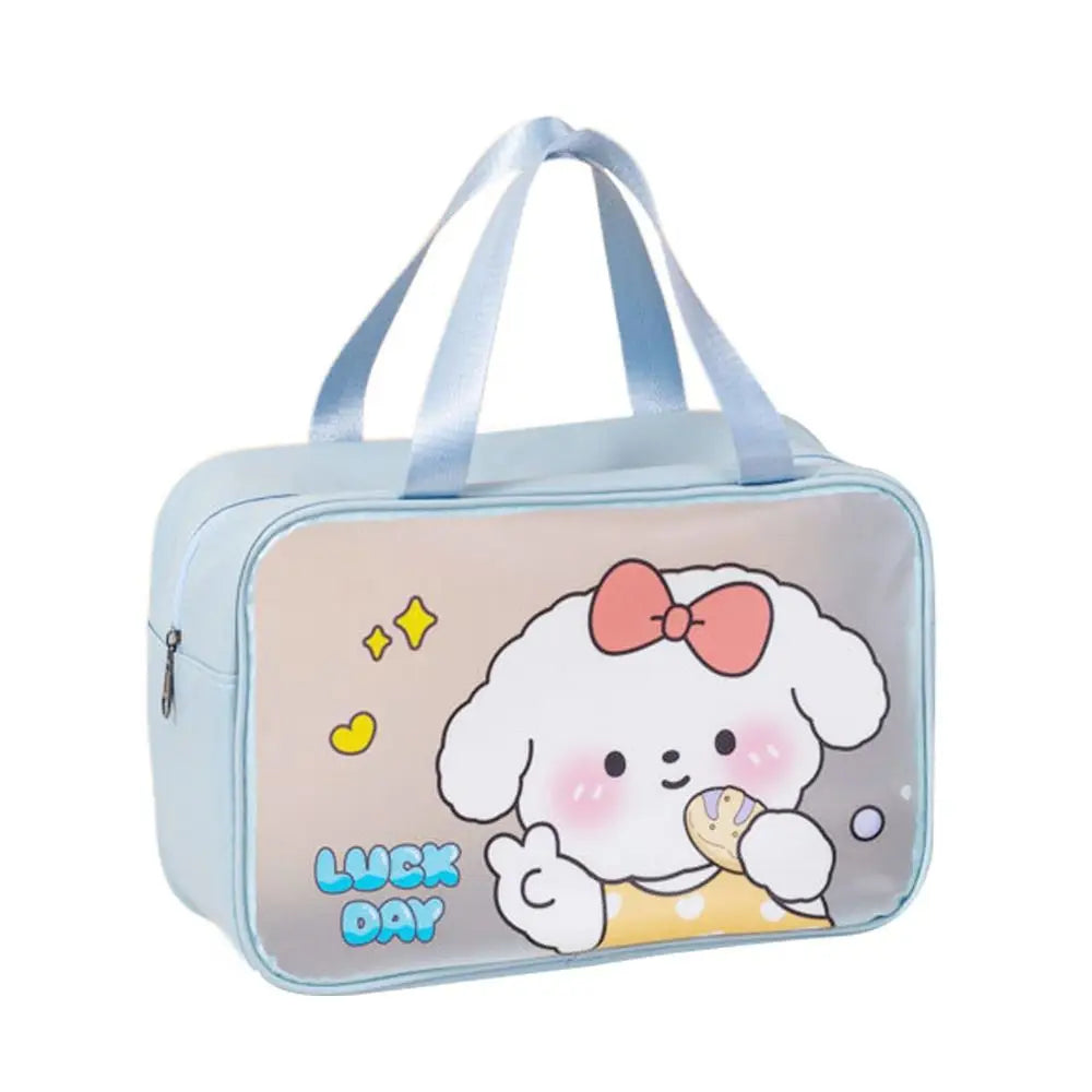 Transparent PVC Cartoon Cosmetic Bag – Waterproof Travel Organizer
