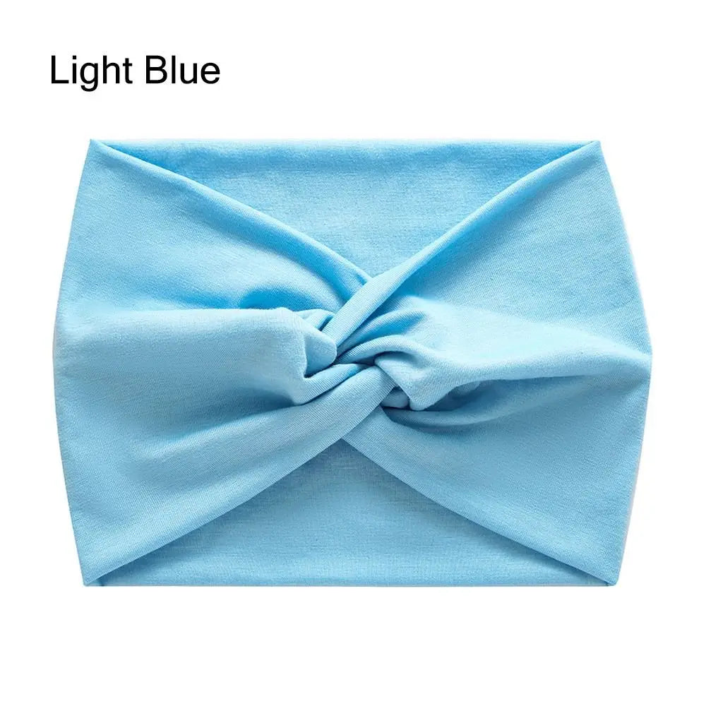 Wide Twisted Turban Headband – Boho Yoga Head Wrap for Women