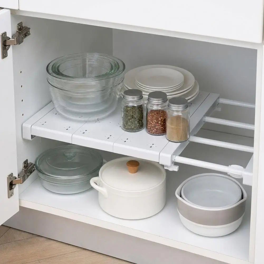 Expandable Closet Shelf Organizer – Punch-Free Retractable Divider