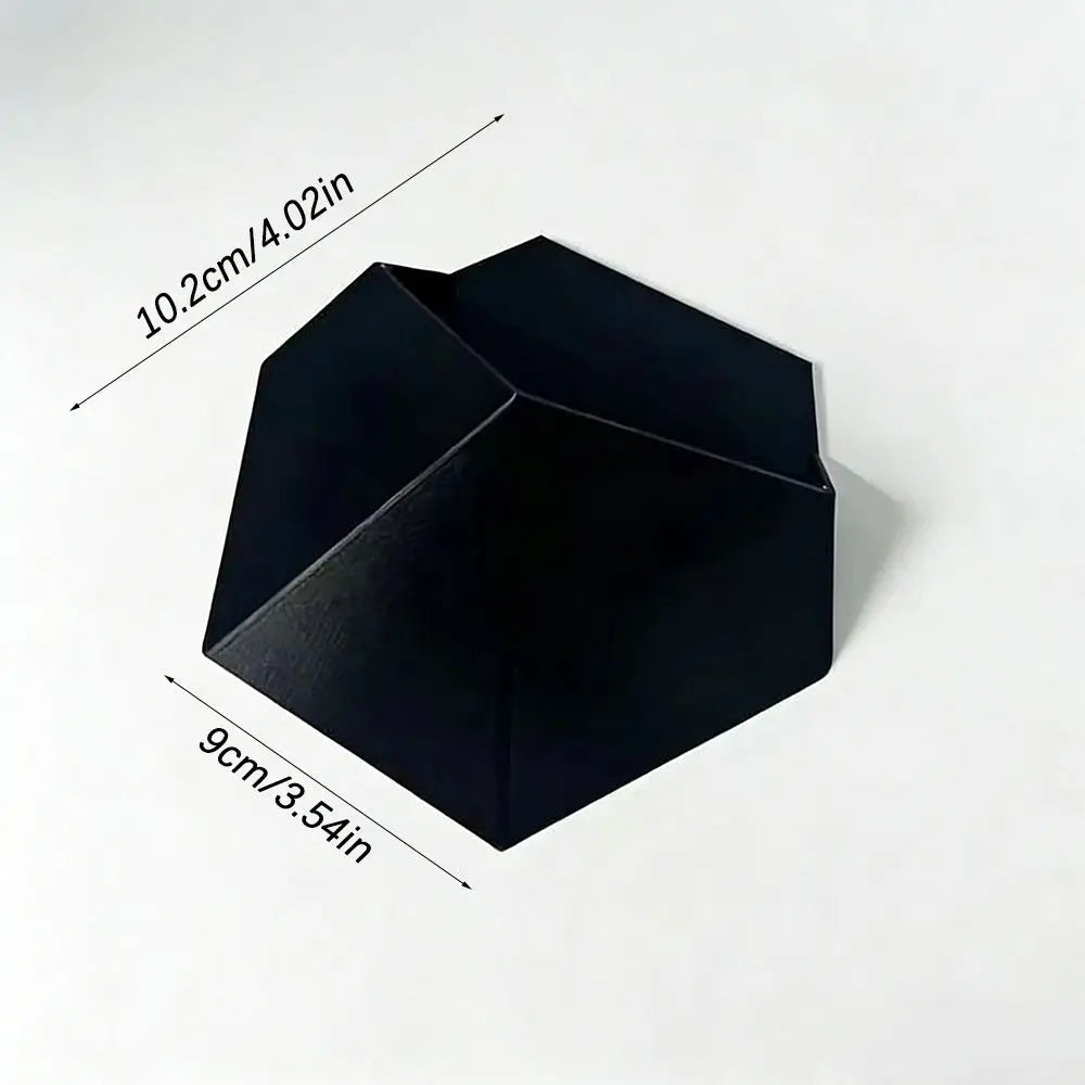 Hexagonal Wall-Mounted Planter – Geometric Matte Black Pot
