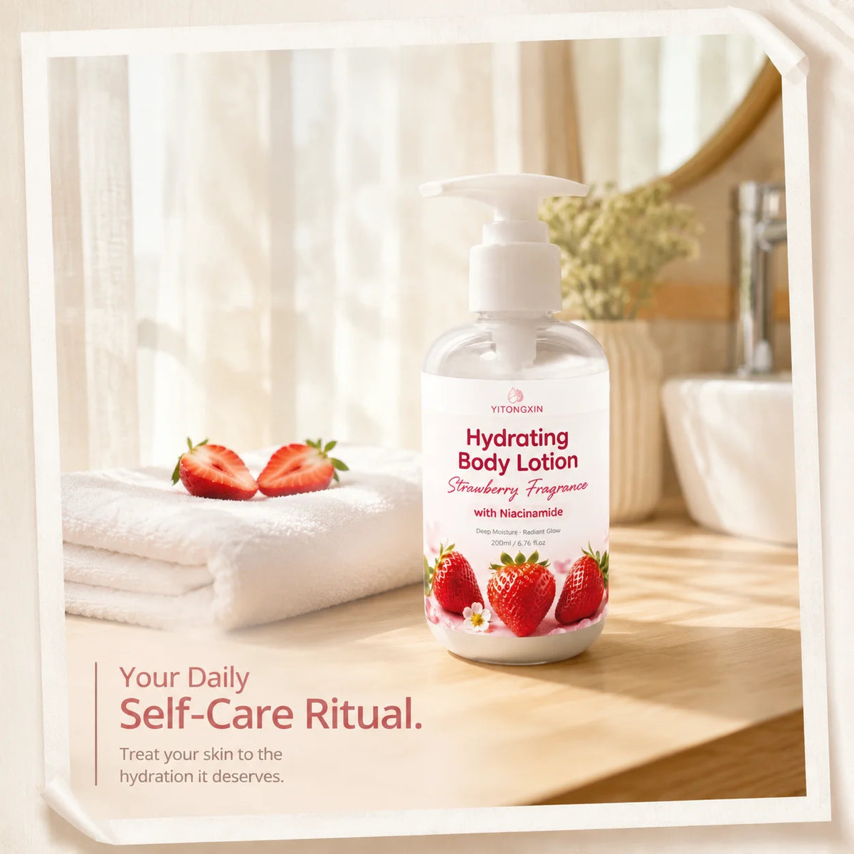 Strawberry Niacinamide Body Lotion – Deep Moisture 200ml