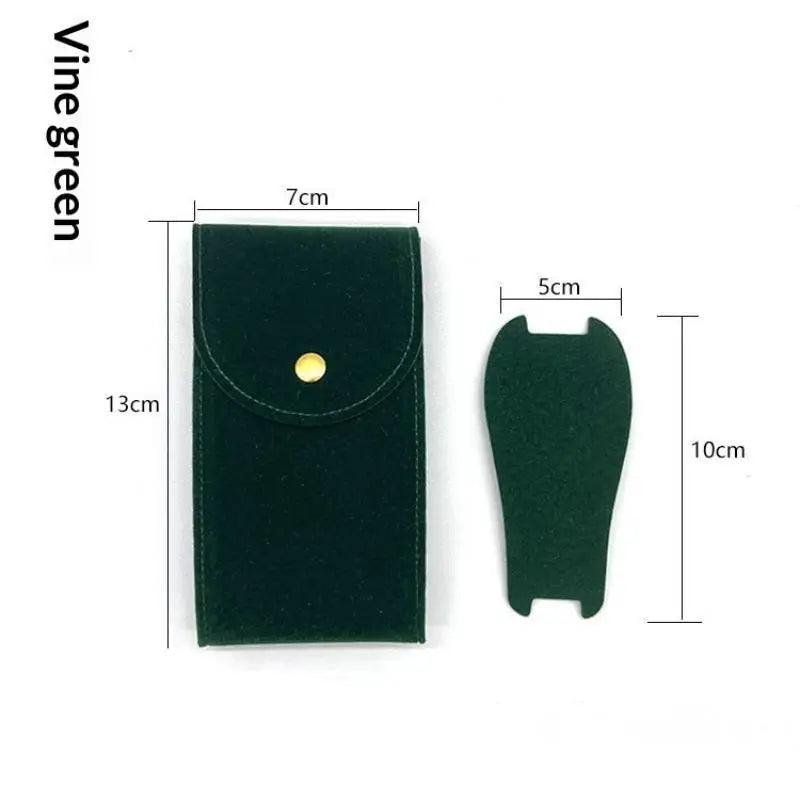 Velvet Watch Storage Pouch – Soft Lining & Snap Closure