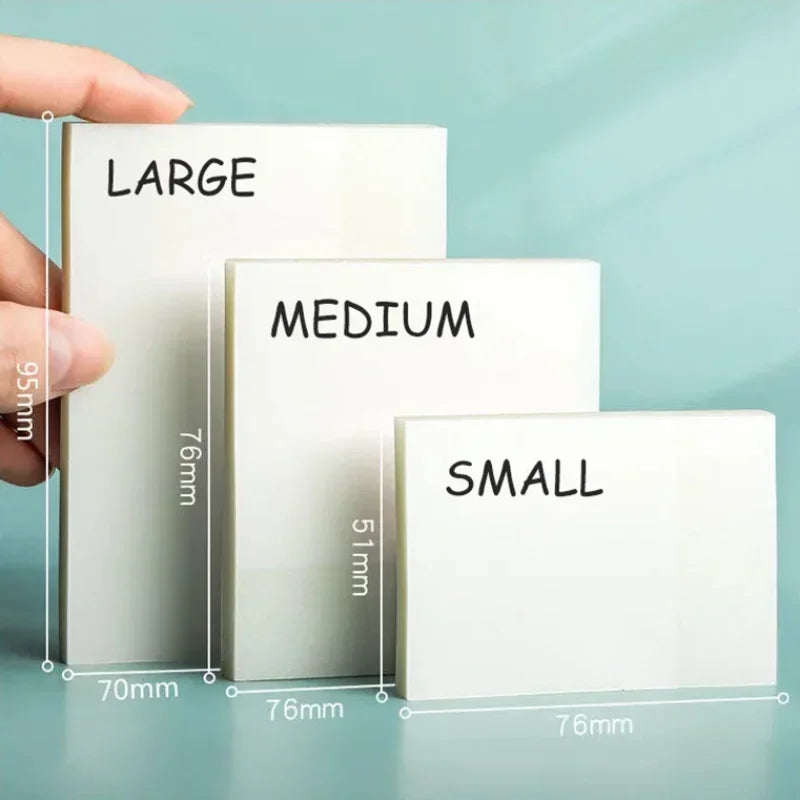 Transparent Waterproof Sticky Note Pad – 50 Sheet Self-Adhesive