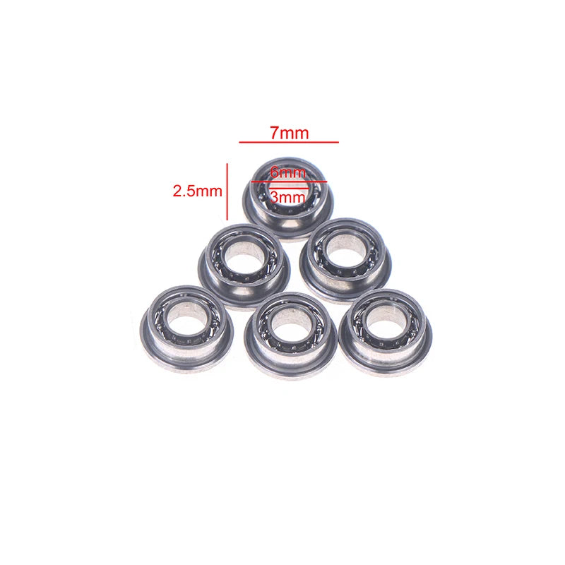 6-Pack Stainless Steel AEG Gearbox Ball Bearings 6–9mm