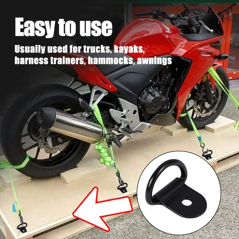 Black D-Ring Tie Down Anchor Rings – Truck Trailer RV Boat