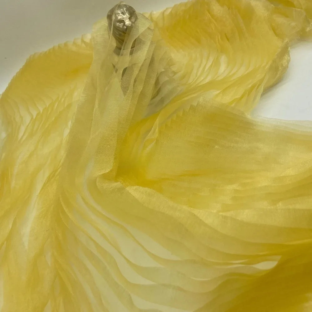 Organza Pleated Fabric Two-Color Gradient 150cm × 1 Yard