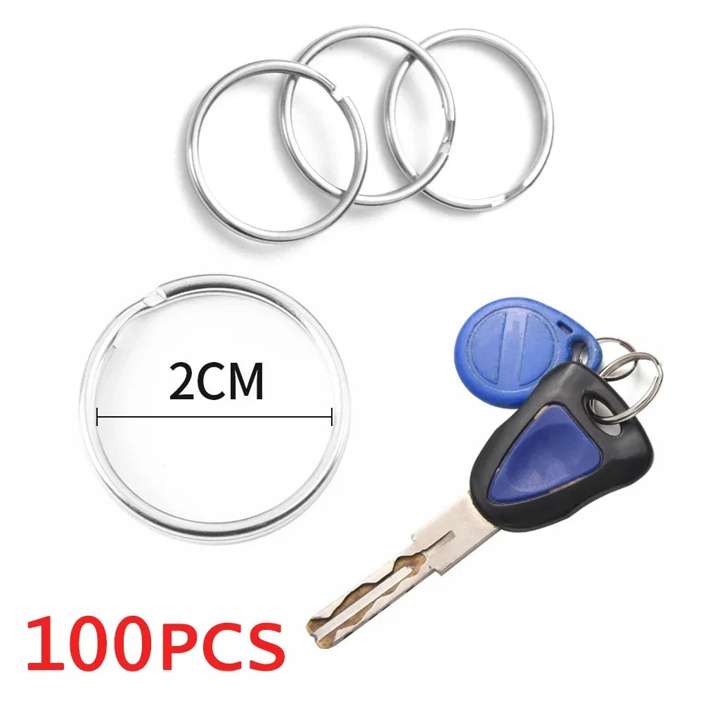 Stainless Steel Split Key Rings Anti-Rust 20mm 25mm 30mm