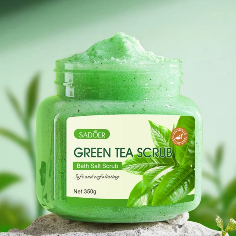 Sadoer Green Tea Body Scrub 350g – Exfoliating Bath Scrub