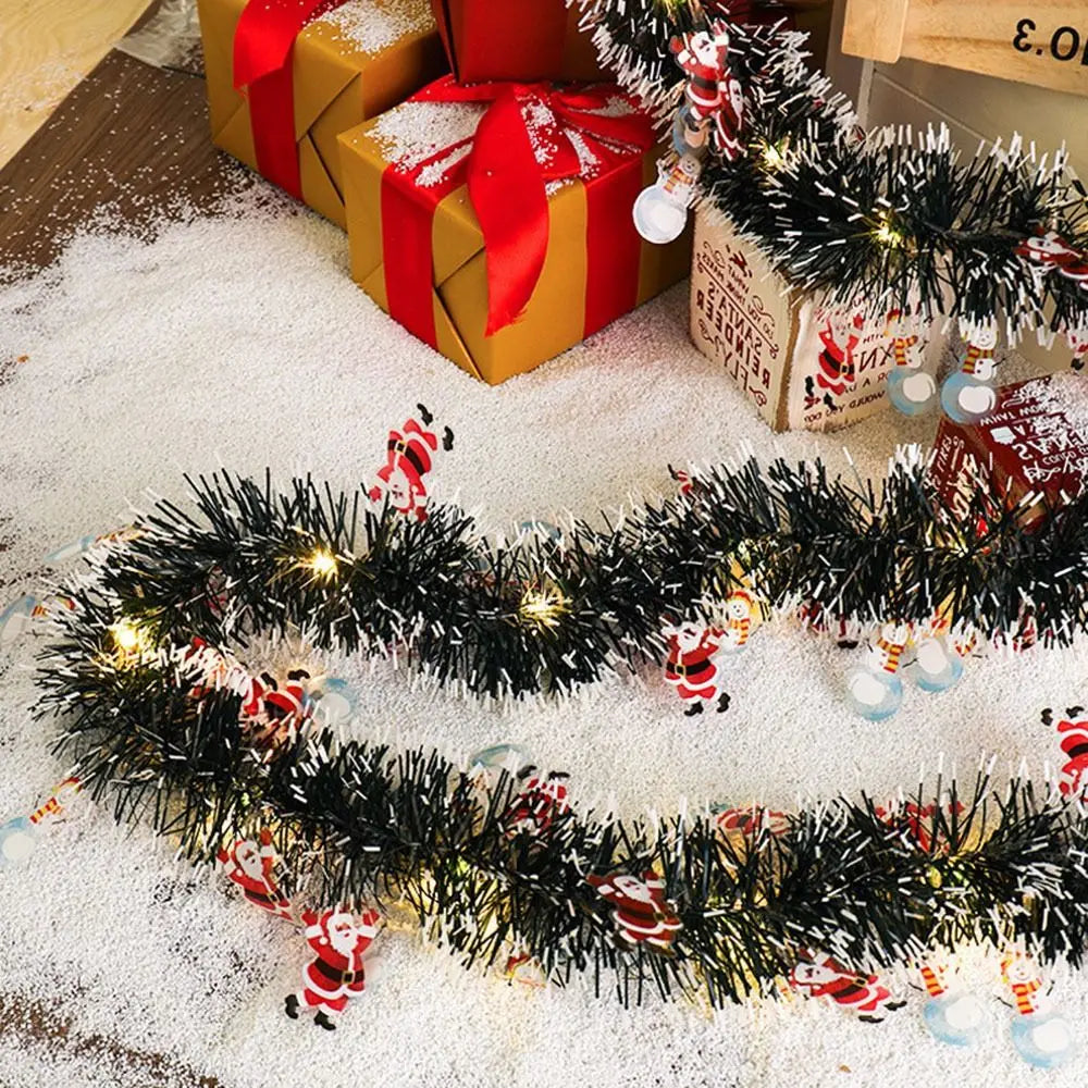 5M Christmas String Lights – Santa & Snowflake Décor Strip