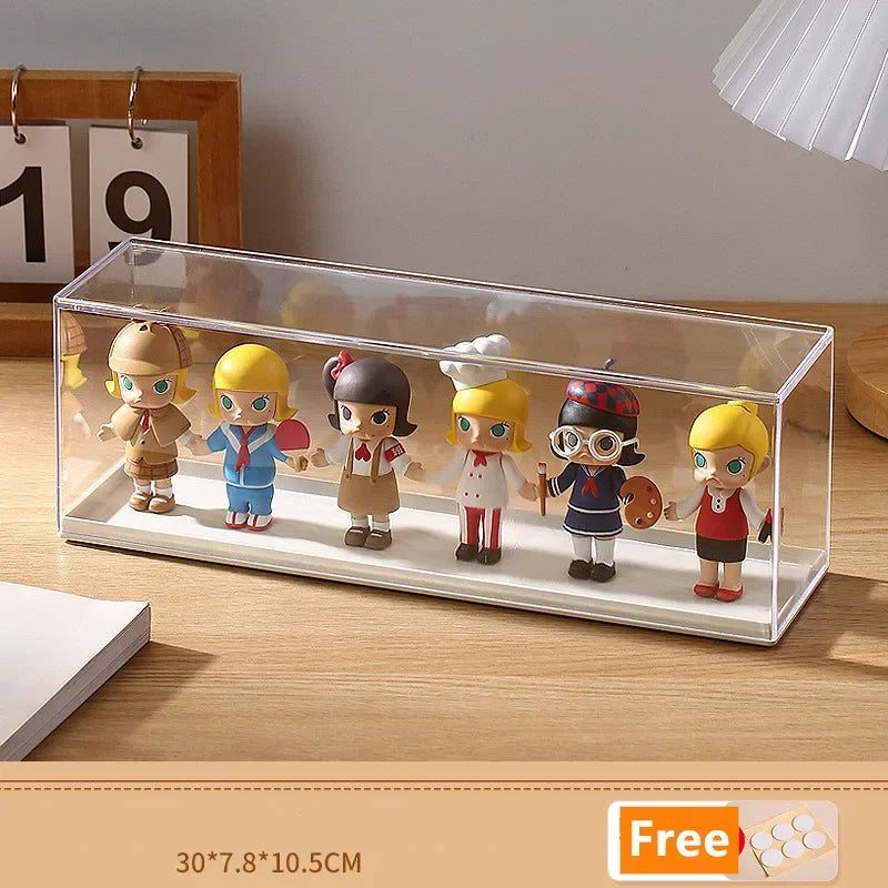 Clear Acrylic Pop Doll Display Case – Dustproof Storage Box