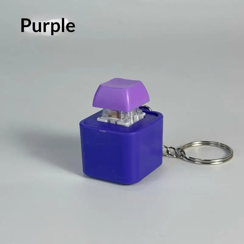 Keycap Voice Recorder Keychain – LED Fidget Clicker Toy