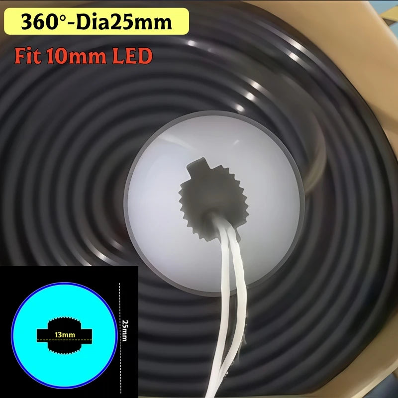 Round Black Silicone Neon Tube Diffuser – WS2811 WS2812B