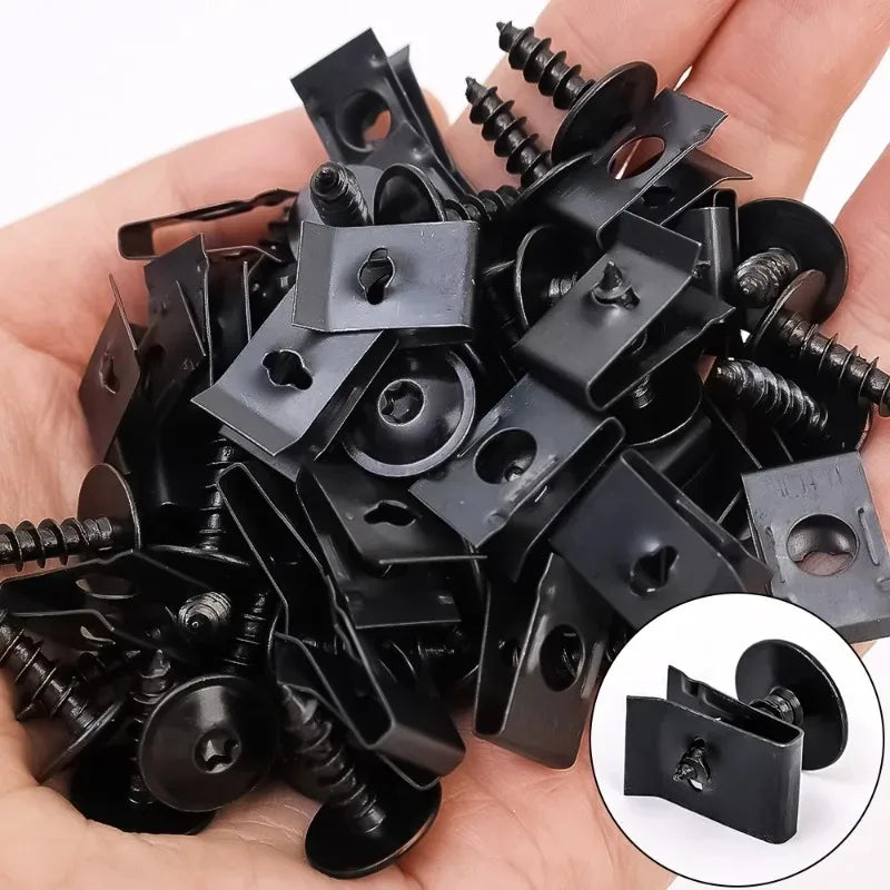 U-Type Self-Tapping Screws & Clip Set – M4 M5 Anti-Rust