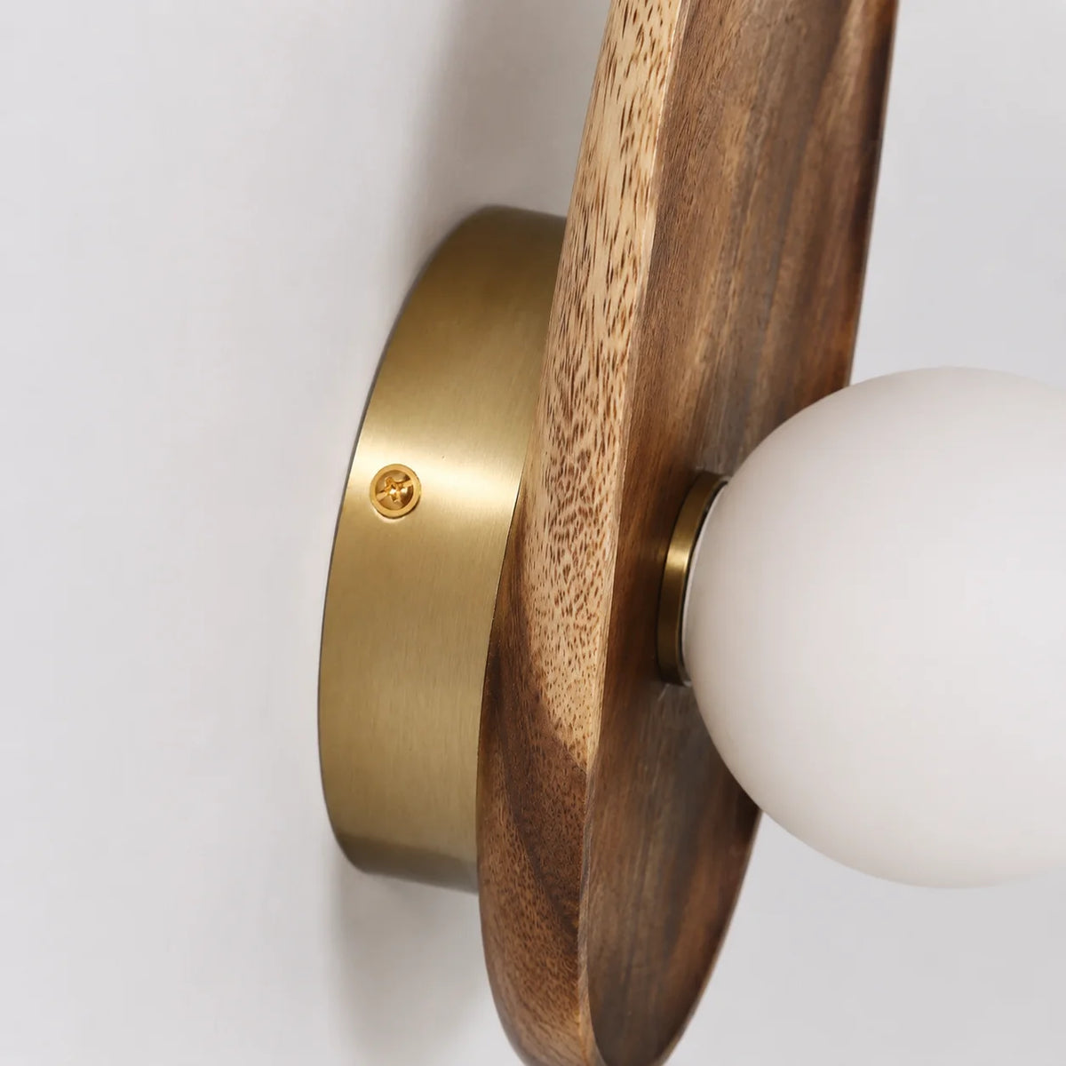 Vintage Wooden Glass LED Wall Sconce | E27 Touch Switch