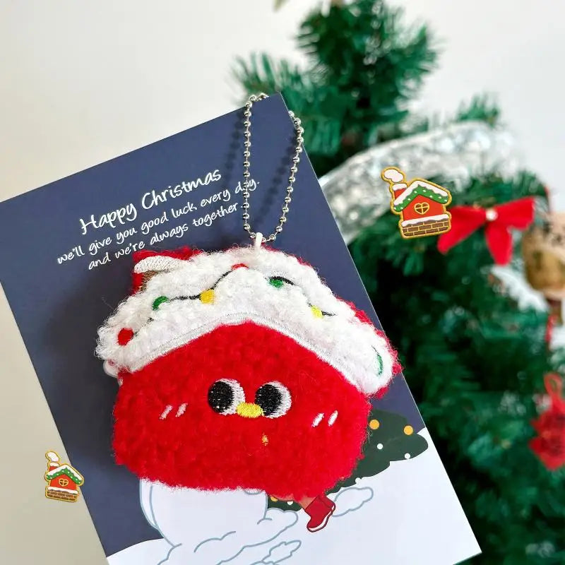 Mini Christmas Plush Keychain Pendant – Santa Doll Ornament