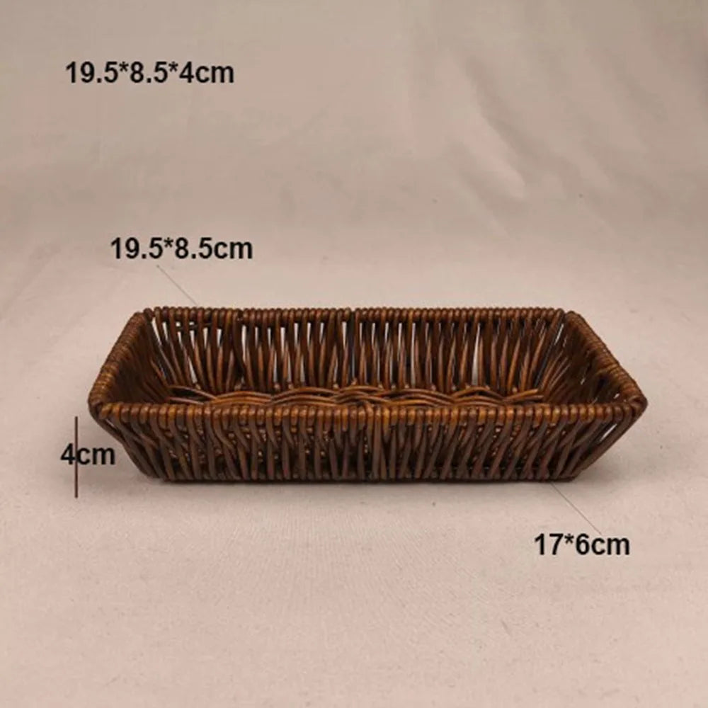 Handwoven Wicker Serving Basket – 6 Styles Bread & Fruit
