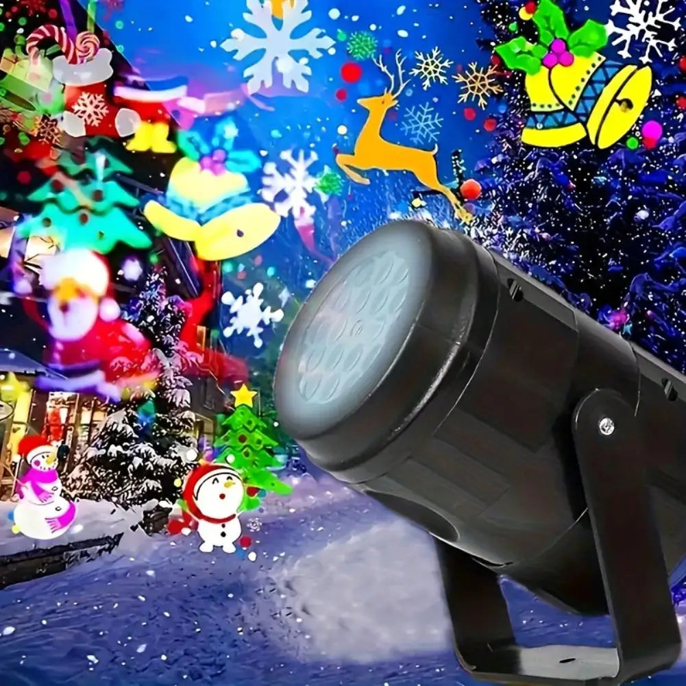 USB Snowflake Rotating Christmas Projector LED Light