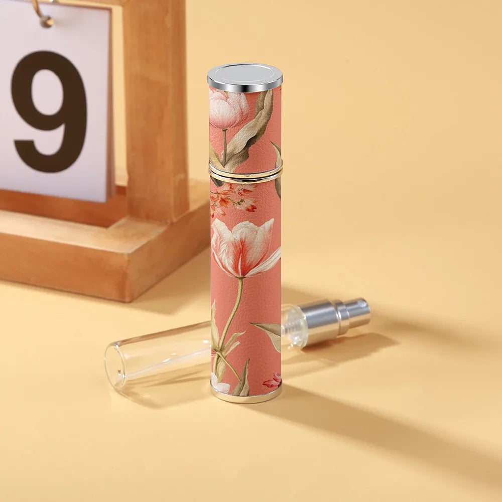PU Leather 10ml Refillable Perfume Spray Bottle | Travel