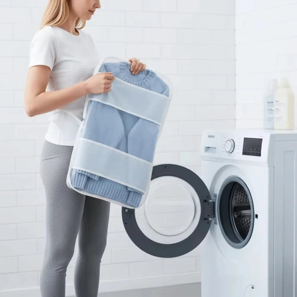 Zipper Laundry Mesh Bag – Large Capacity Clothes Protector