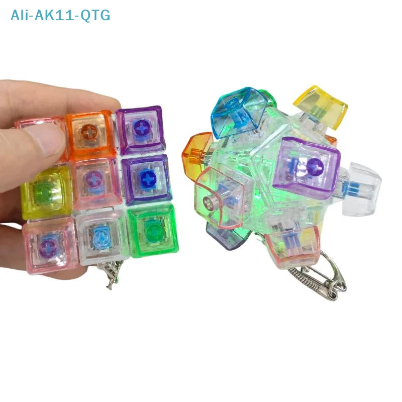 Spherical Square Fidget Keyboard Toy – Focus Cube for Adults