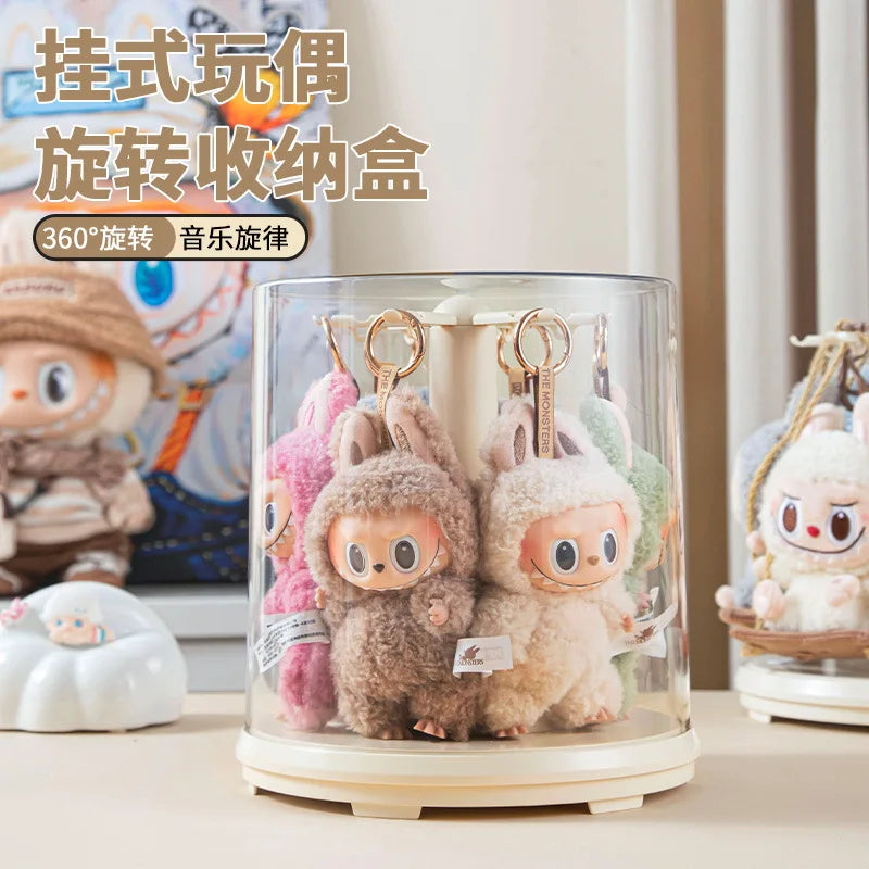 Rotating Display Case – Clap-Activated 360° Spin, Music & Dustproof