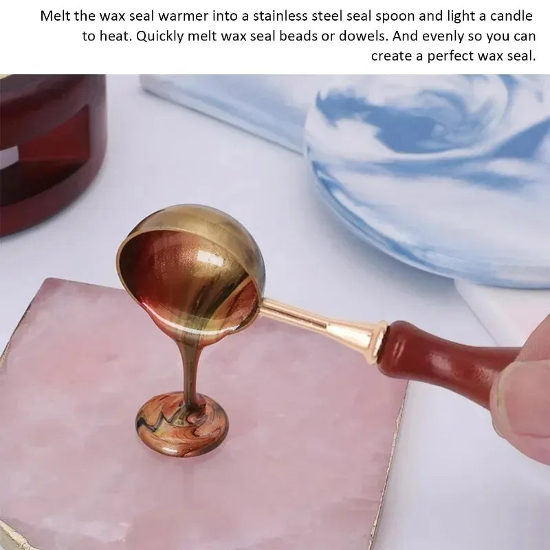 Wax Seal Melting Furnace Set – Metal Spoon & Stamp Kit