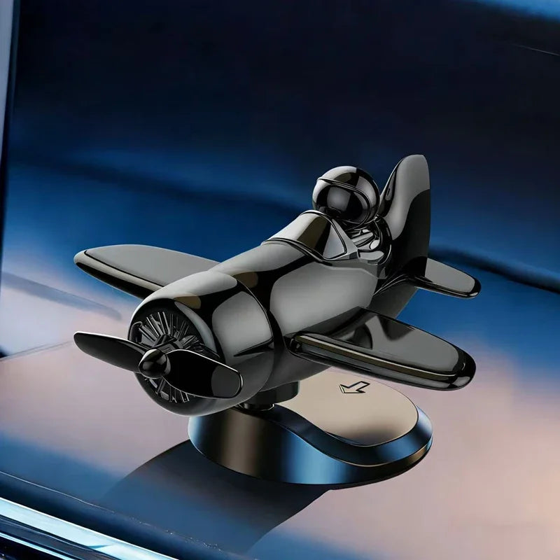 Solar Rotating Airplane Car Dashboard Ornament | 360° Spin