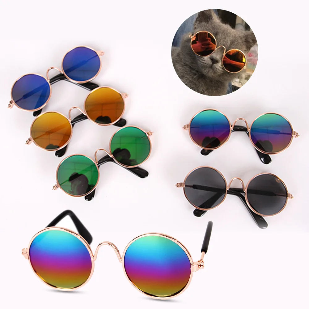 Vintage Round Pet Glasses – Dog & Cat Photo Prop Eyewear
