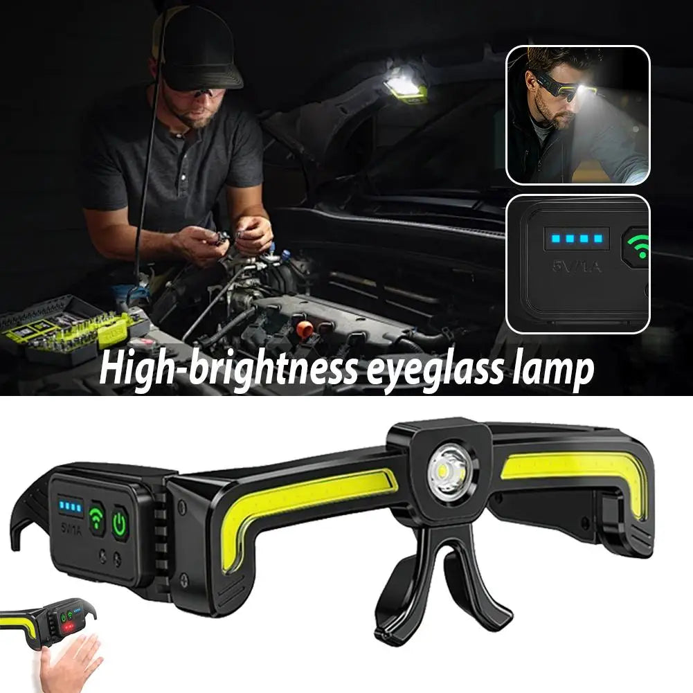 Rechargeable LED Glasses Work Light – Hands-Free Headlamp