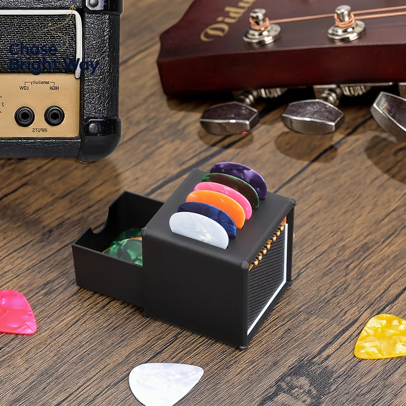 3D Printed Guitar Pick Holder with Drawer – Amp-Style Organizer