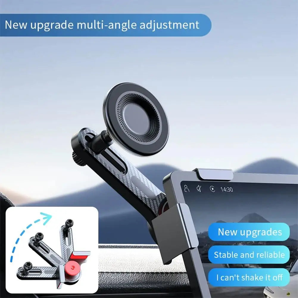 Magnetic Car Screen Phone Mount – 360° Rotation Clip-On Stand