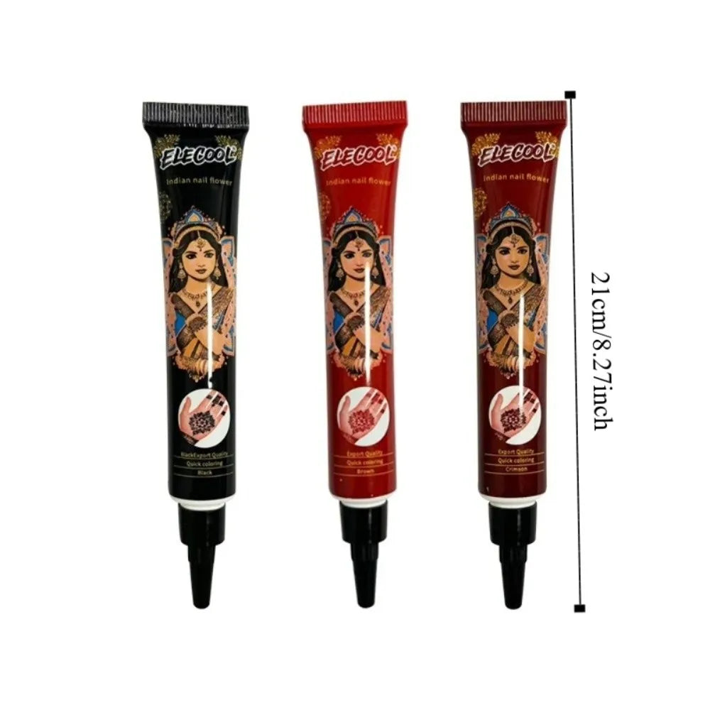 Henna Paste Cone – Black & Brown Temporary Mehndi Body Art